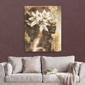 Golden Lily Maiden - Luxury Wall Art