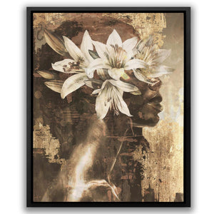 Golden Lily Maiden - Luxury Wall Art