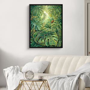 Golden Lizard Jungle — golden lizard jungle sq luxury white room 1port framed black