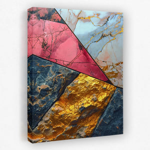 Golden Marbled Veins - Luxury Wall Art