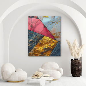 Golden Marbled Veins - Luxury Wall Art