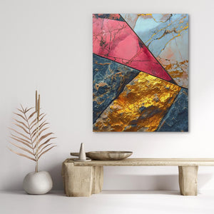 Golden Marbled Veins - Luxury Wall Art