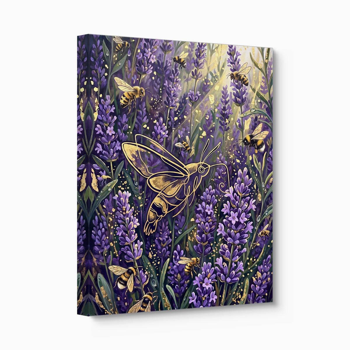 Golden Moth Lavender — golden moth lavender angled flush print
