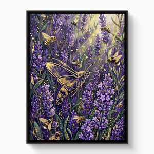 Golden Moth Lavender — golden moth lavender white studio framed black