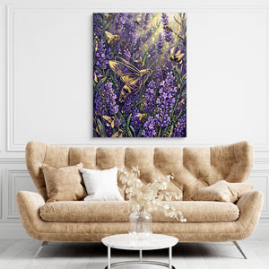 Golden Moth Lavender — golden moth lavender sq brown living room 1port flush print
