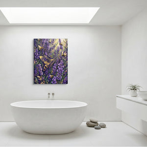Golden Moth Lavender — golden moth lavender sq minimalist bathroom 1port flush print