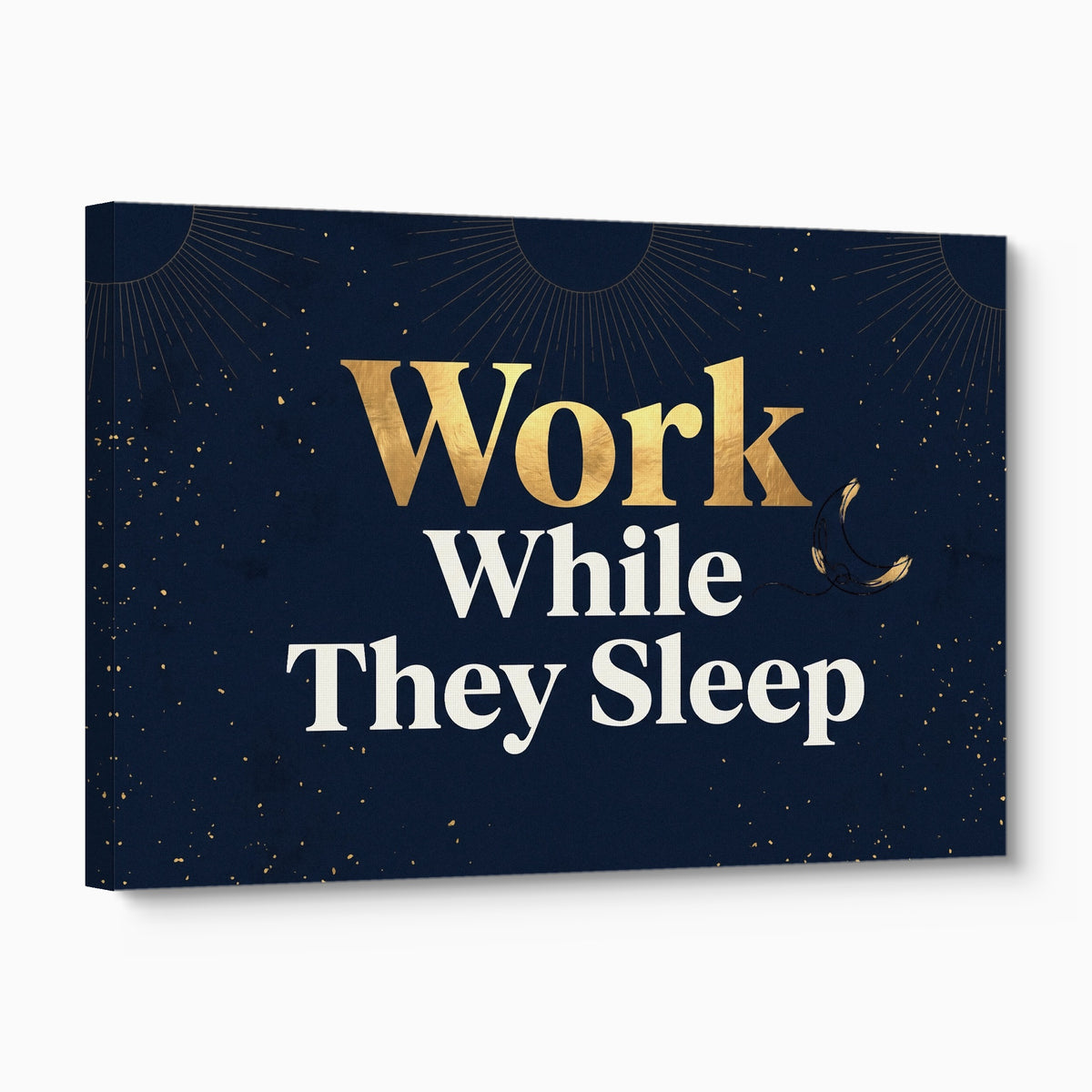 Golden Night Work — golden night work angled flush print