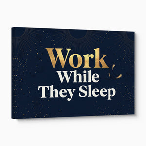 Golden Night Work — golden night work angled flush print