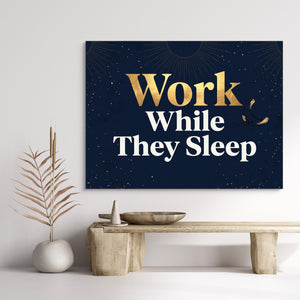 Golden Night Work — golden night work sq bench rock 1land flush print