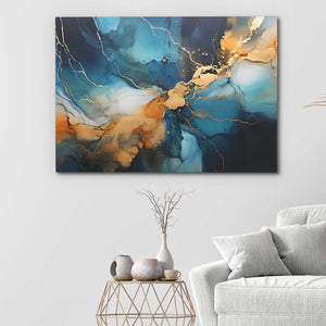 Golden Noir Echo - Luxury Wall Art