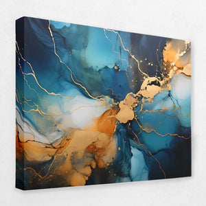 Golden Noir Echo - Luxury Wall Art