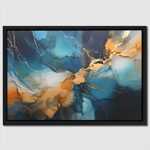 Golden Noir Echo - Luxury Wall Art