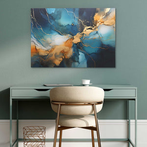 Golden Noir Echo - Luxury Wall Art