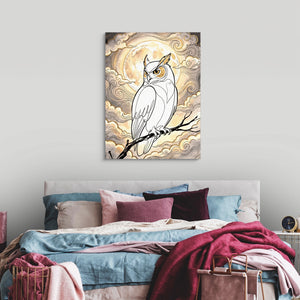 Golden Owl Moonlight — golden owl moonlight sq luxury bedroom 1port flush print