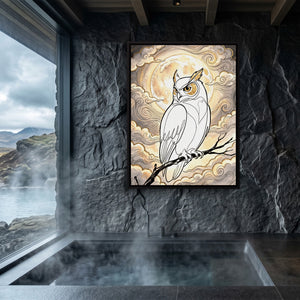Golden Owl Moonlight — golden owl moonlight sq sauna dark 1port framed black