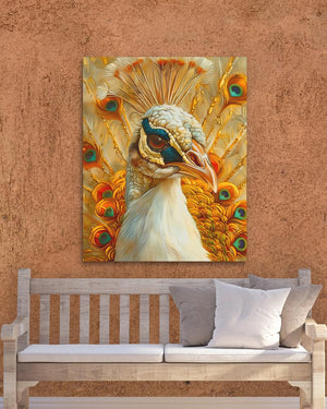 Golden Peacock - Luxury Wall Art