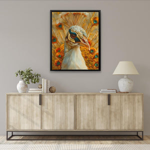 Golden Peacock - Luxury Wall Art