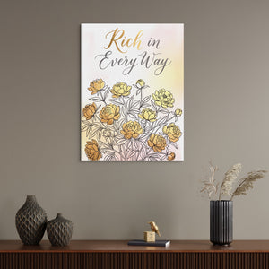 Golden Peonies Bloom — golden peonies bloom sq wall desk bird 1port flush print