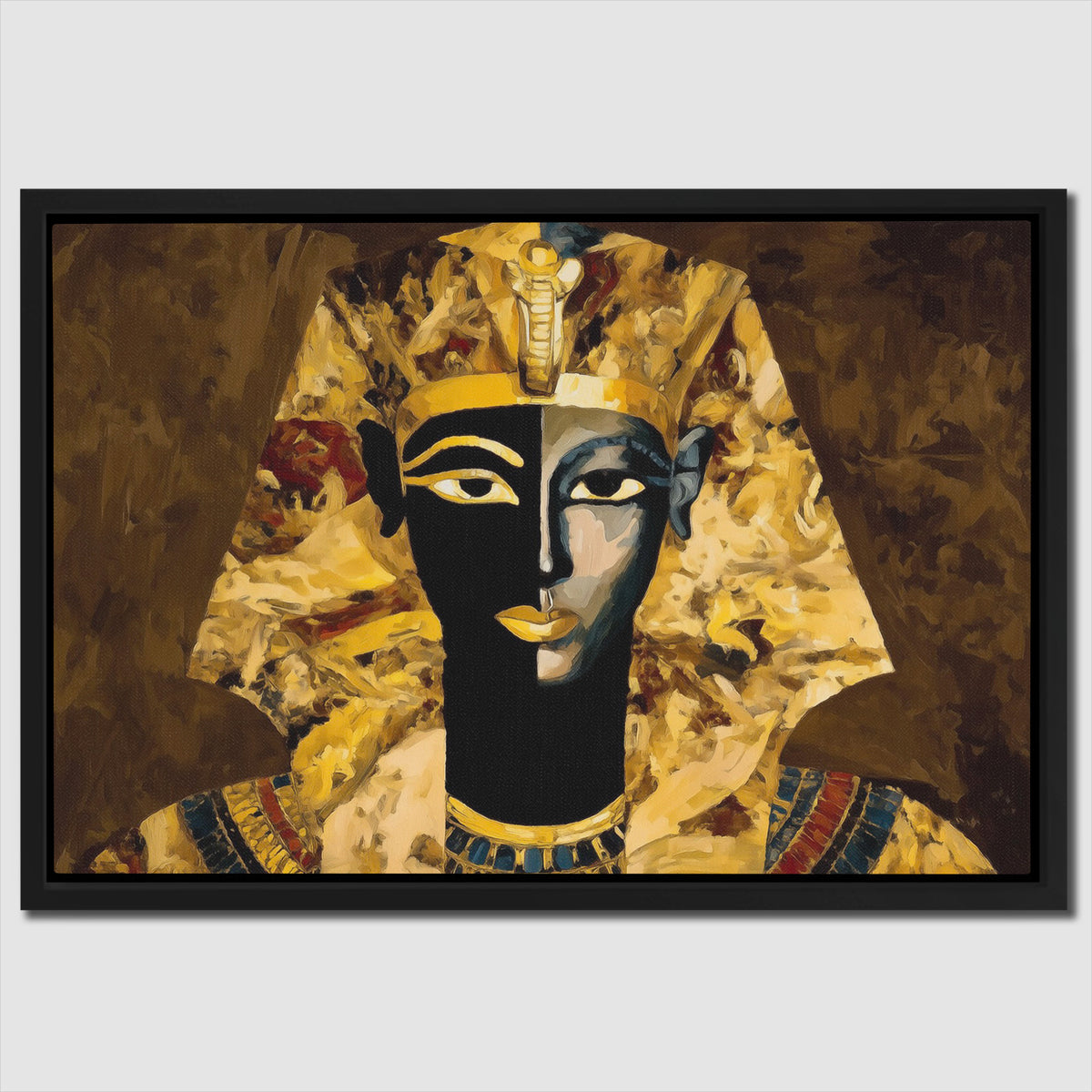 Golden Pharaoh Portrait - Luxury Wall Art