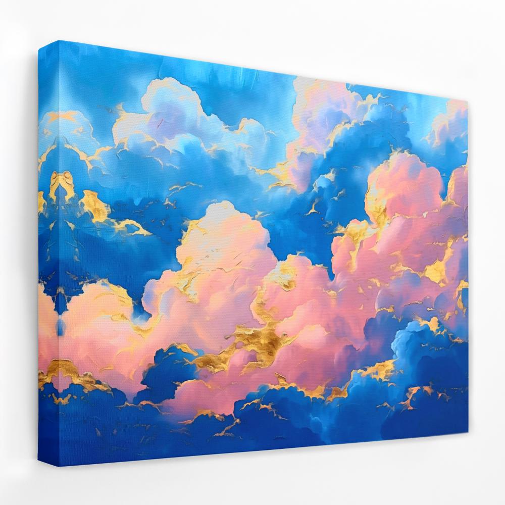 Golden Pink Clouds - Luxury Wall Art
