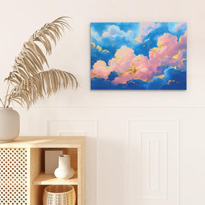 Golden Pink Clouds - Luxury Wall Art