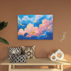 Golden Pink Clouds - Luxury Wall Art