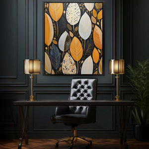 Golden Plumage - Luxury Wall Art