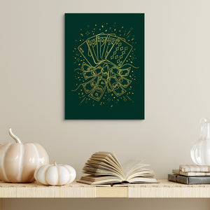 Golden Poker Riches — golden poker riches sq halloween wall 2 1port flush print