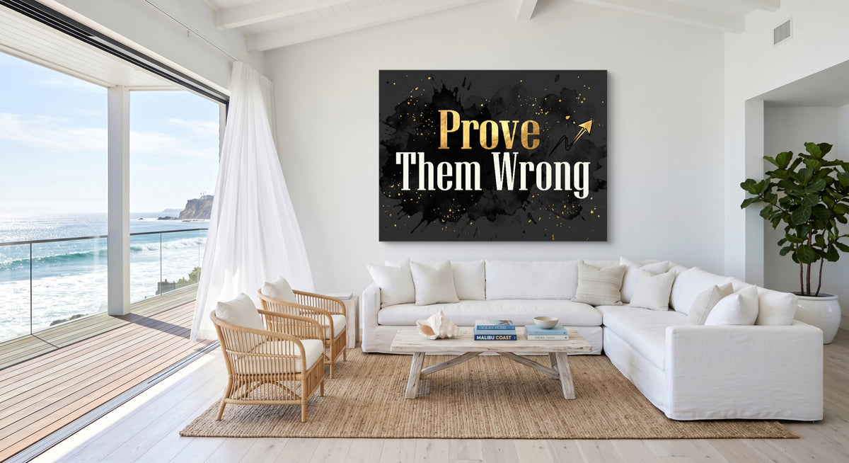 Golden Prove Wrong — golden prove wrong beachside villa 1land flush print