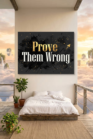 Golden Prove Wrong — golden prove wrong p bedroom with view 1land flush print