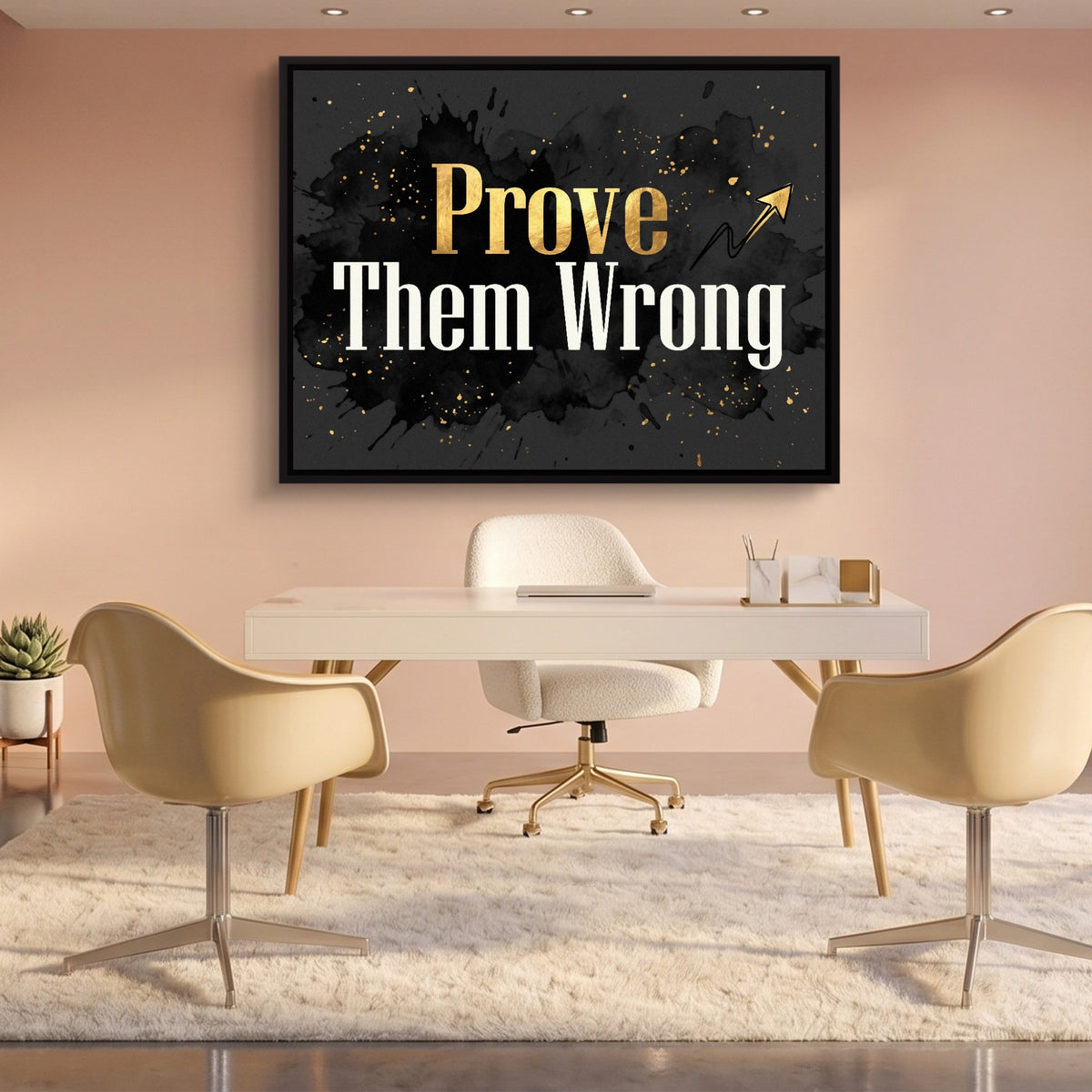 Golden Prove Wrong — golden prove wrong sq pink office 1land framed black