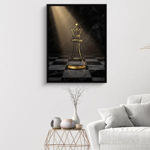 Golden Queen Spotlight — golden queen spotlight sq white walls 1port framed black