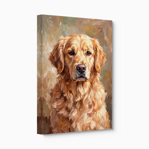 Golden Retriever Gaze — golden retriever gaze angled flush print