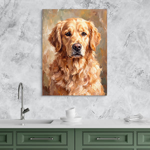 Golden Retriever Gaze — golden retriever gaze sq kitchen granite purple 1port flush print