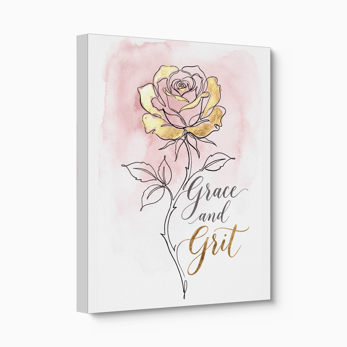 Golden Rose Grace — golden rose grace angled flush print