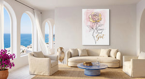 Golden Rose Grace — golden rose grace beachside couch livingroom 1port flush print