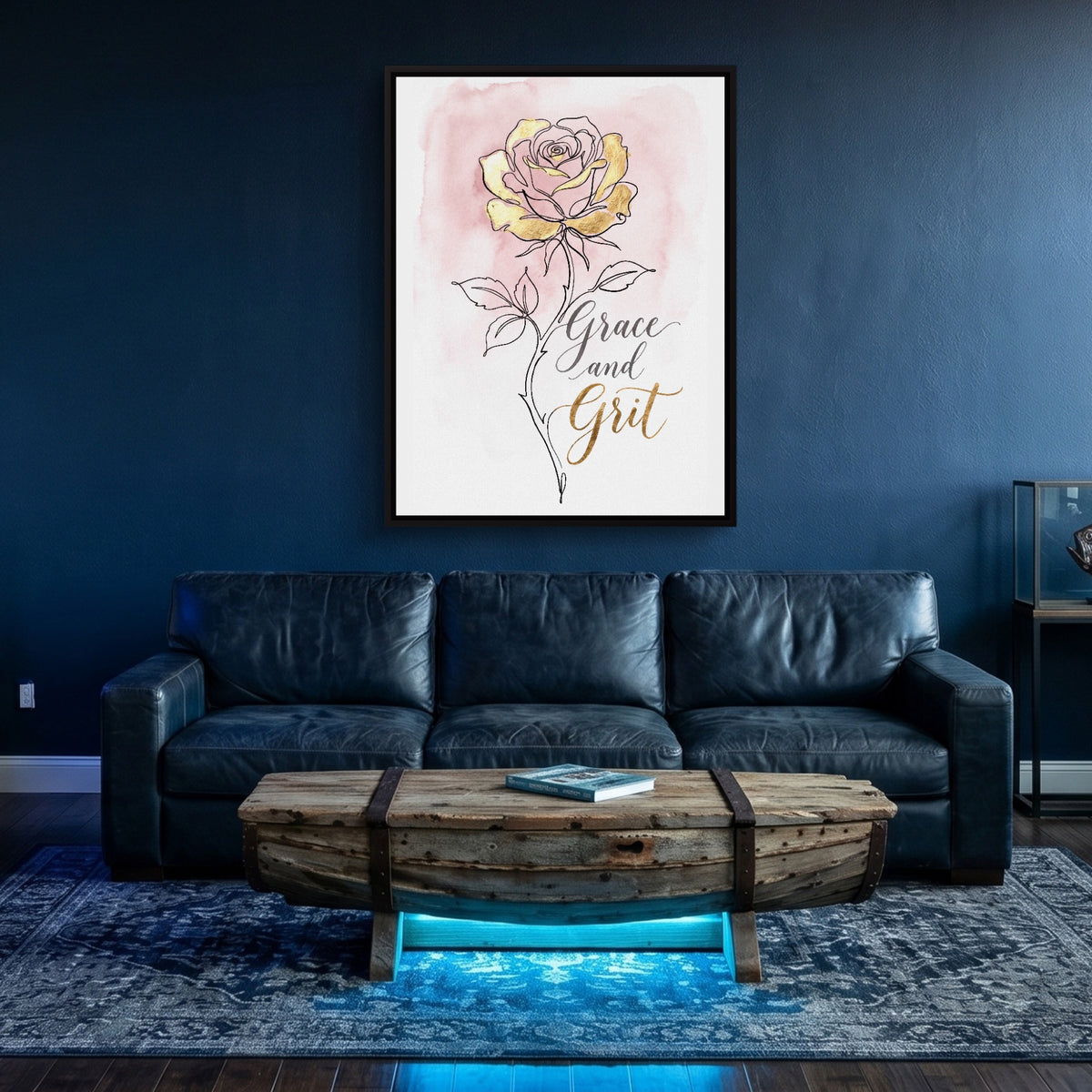 Golden Rose Grace — golden rose grace sq underwater den 1port framed black