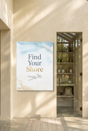Golden Seagull Shore — golden seagull shore p interior room with doorway 1port flush print