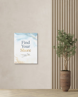 Golden Seagull Shore — golden seagull shore psd plant wall right 1port flush print