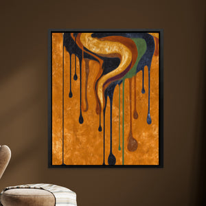 Golden Serpent Dripping — Golden Serpent Dripping brown room Zoom 238