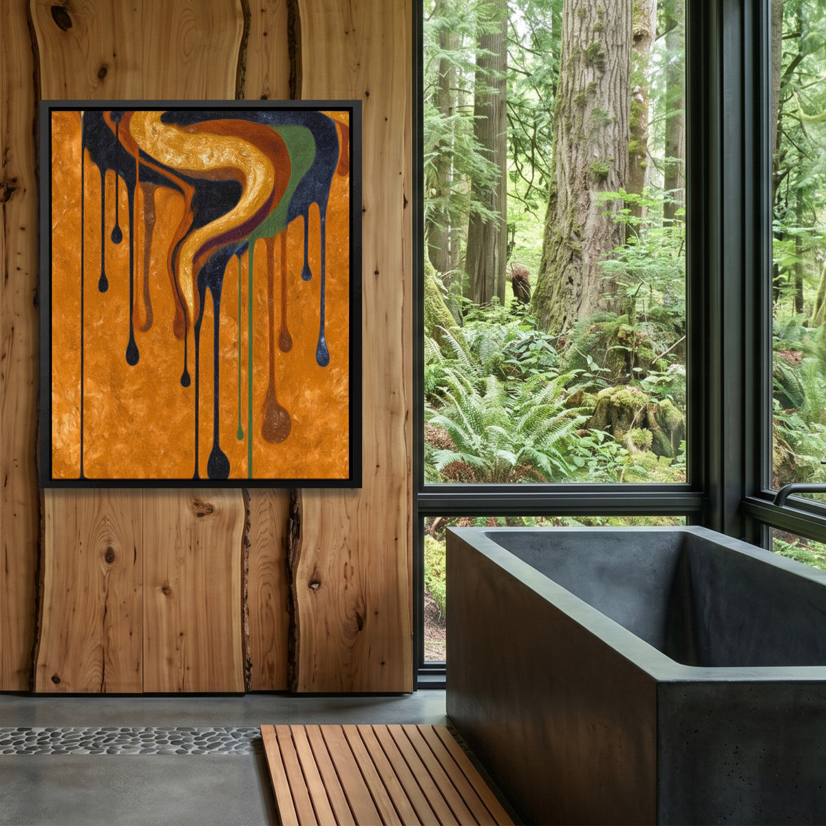 Golden Serpent Dripping — Golden Serpent Dripping Outdoor Bathroom Log Port 130