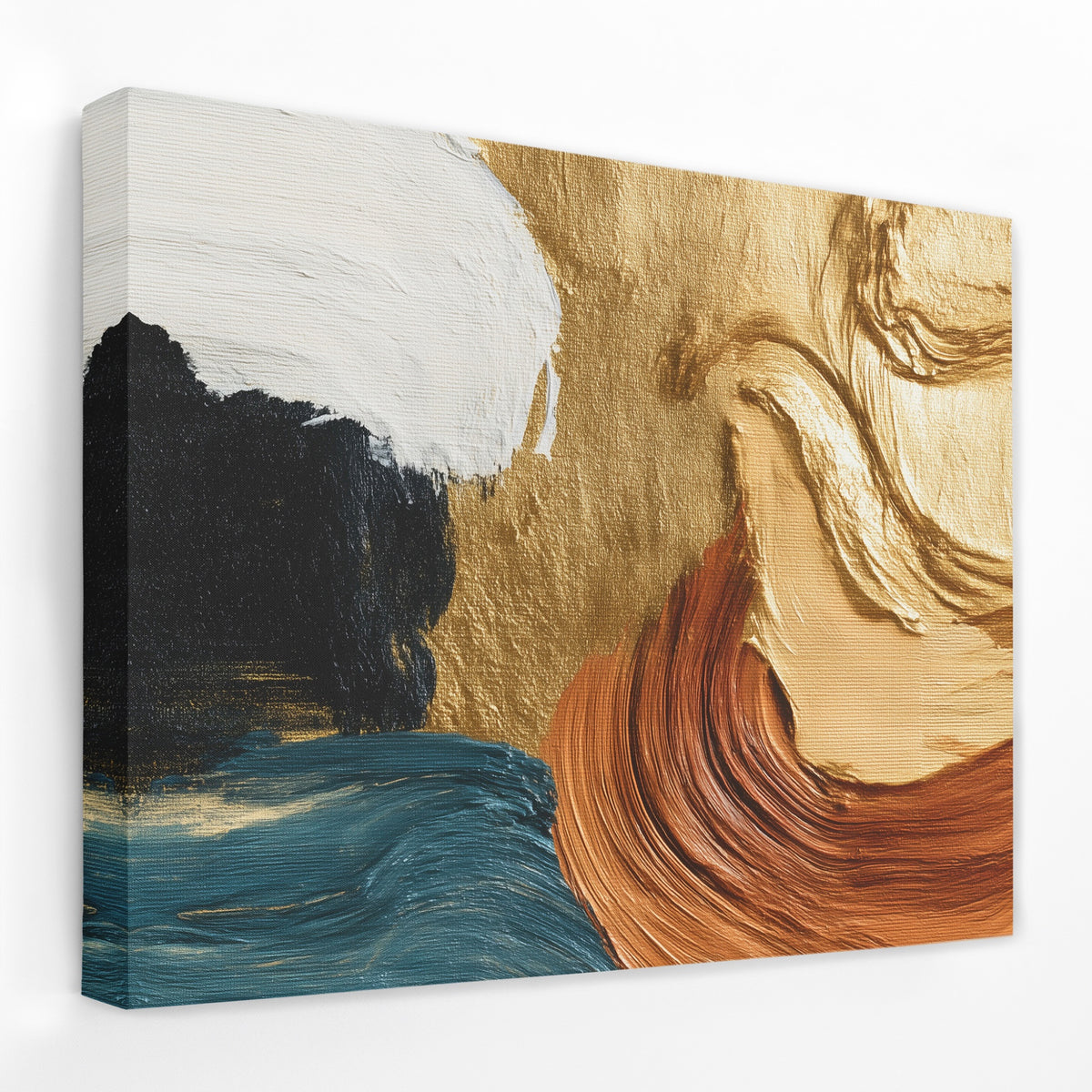 Golden Silhouette Wave — Golden Silhouette Wave Landscape   Side View   Mirror Wrap 192