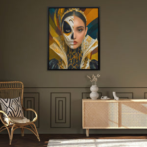 Golden Skull Crown - Luxury Wall Art