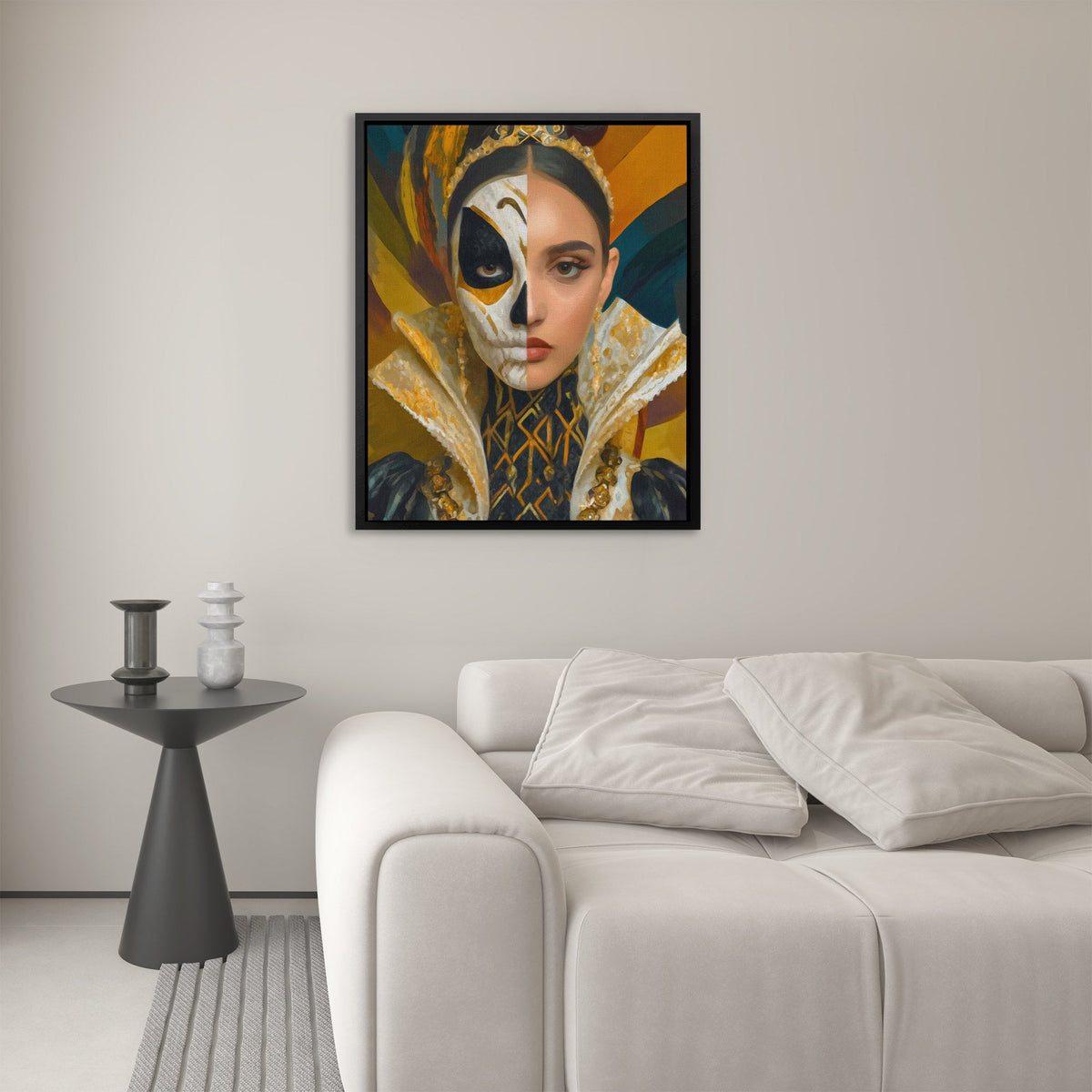 Golden Skull Crown - Luxury Wall Art