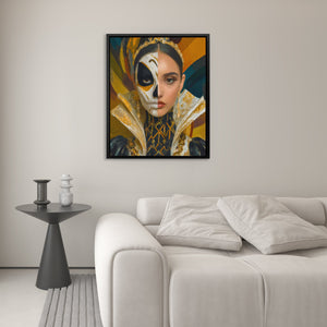 Golden Skull Crown - Luxury Wall Art