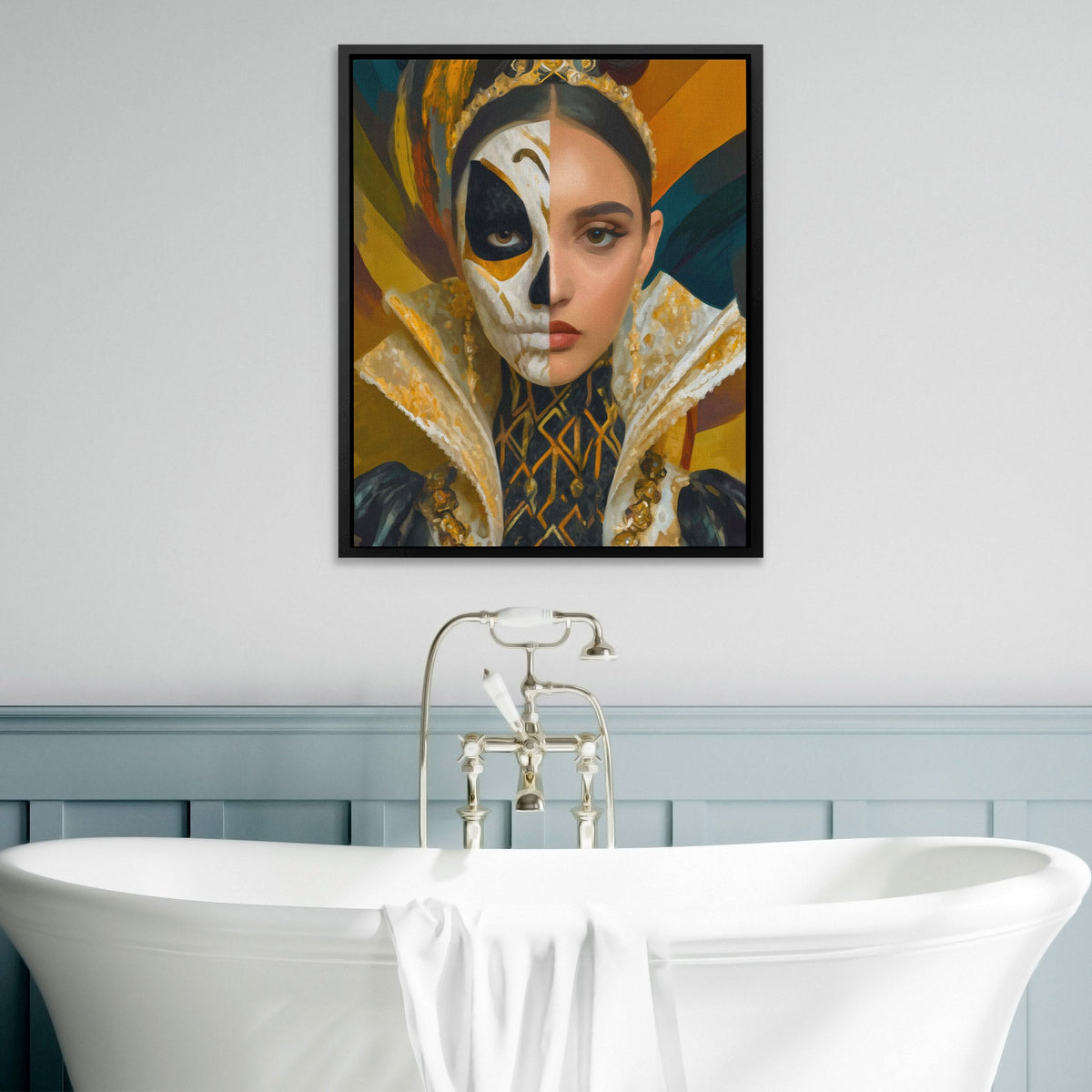 Golden Skull Crown - Luxury Wall Art
