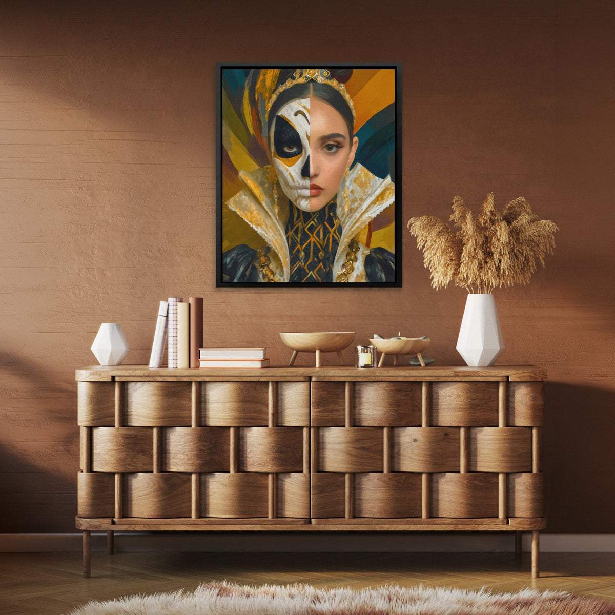 Golden Skull Crown - Luxury Wall Art
