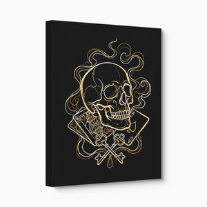 Golden Skull Vapor — golden skull vapor angled flush print