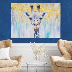 Golden Sky Giraffe - Luxury Wall Art
