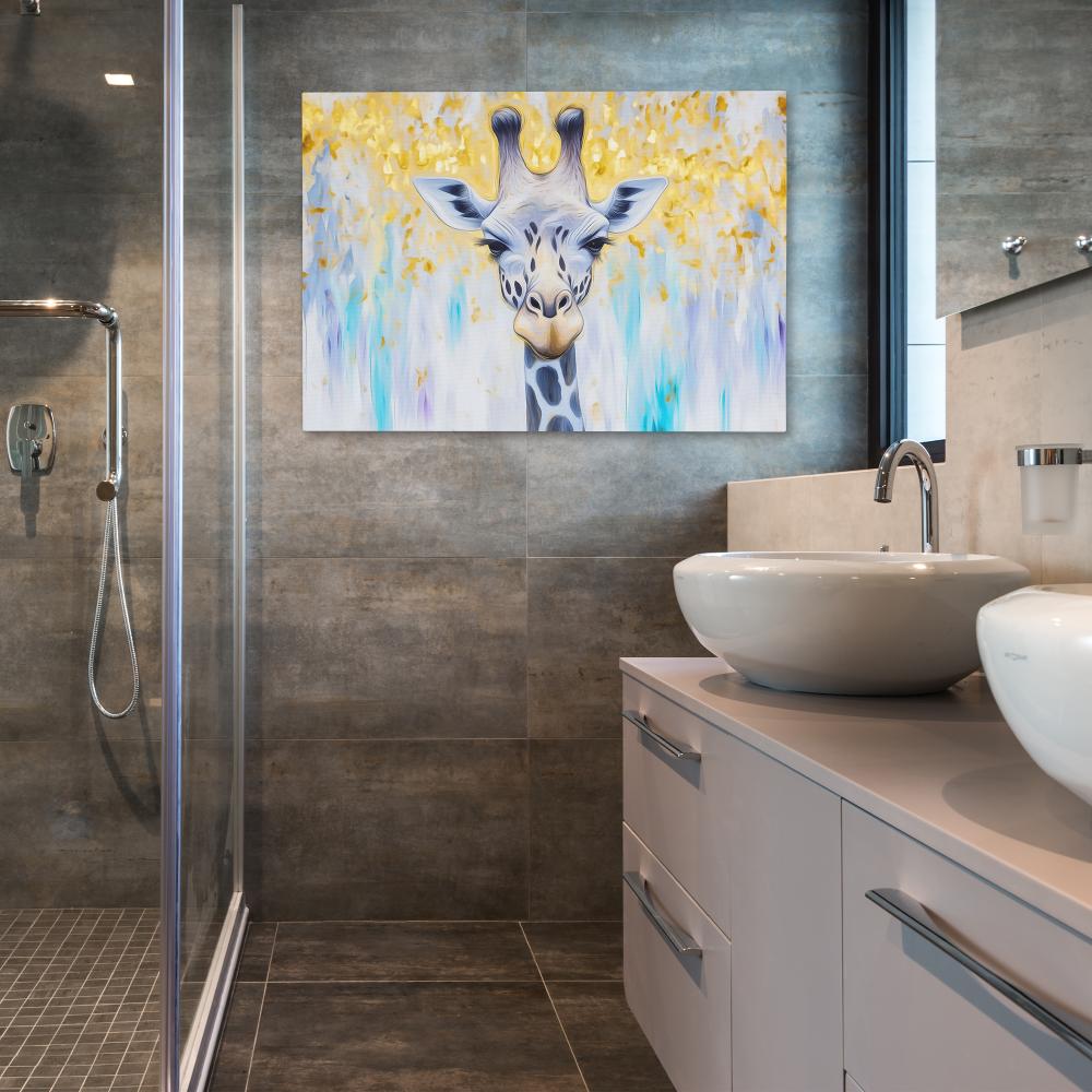 Golden Sky Giraffe - Luxury Wall Art